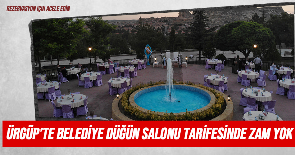 Ürgüp Belediyesi tarafından yeniden dizayn edilen düğün salonu