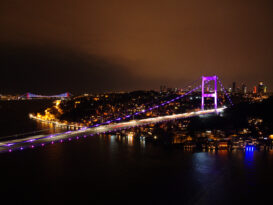 İSTANBUL’DA KÖPRÜLER EPİLEPSİ İÇİN MOR RENKLE IŞIKLANDIRILDI
