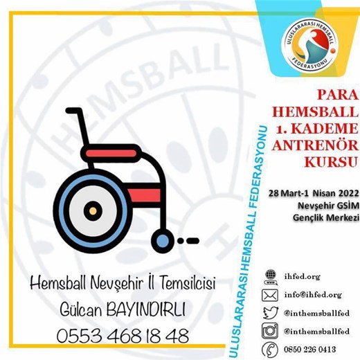 ParaHemsBall antrenörlük kursu açılacak