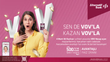 Alternatif Bank’tan VOV Banka Kartı ile yapılan harcamalara 500 TL’ye kadar nakit iadesi
