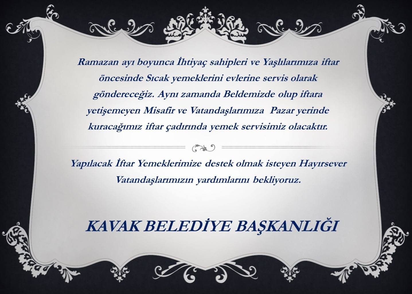 Kavak’ta ihtiyaç sahibi ve yaşlılara sıcak yemek imkanı