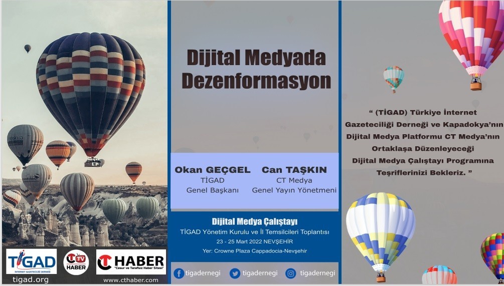 “Dijital Medyada Dezenformasyon” Çalıştayı Nevşehir’de yapılacak
