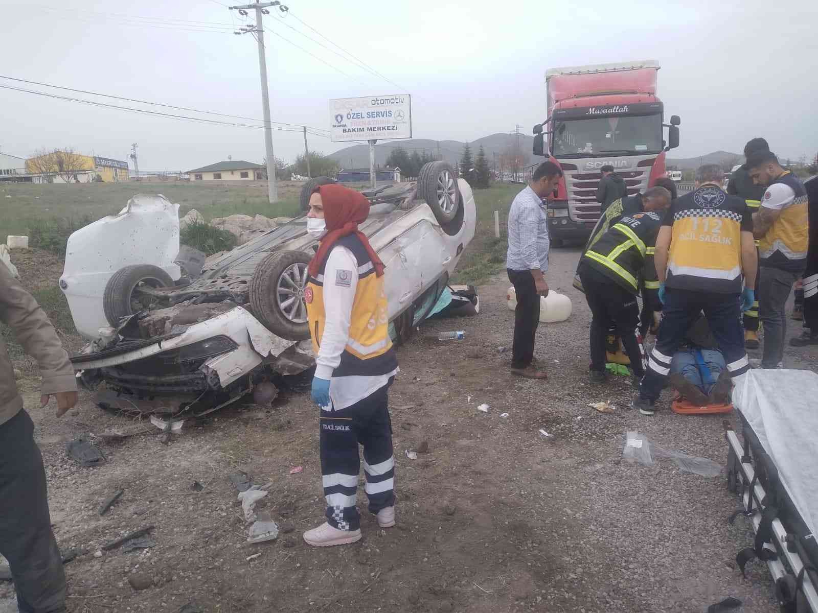 Nevşehir’de otomobil takla attı: 3 yaralı