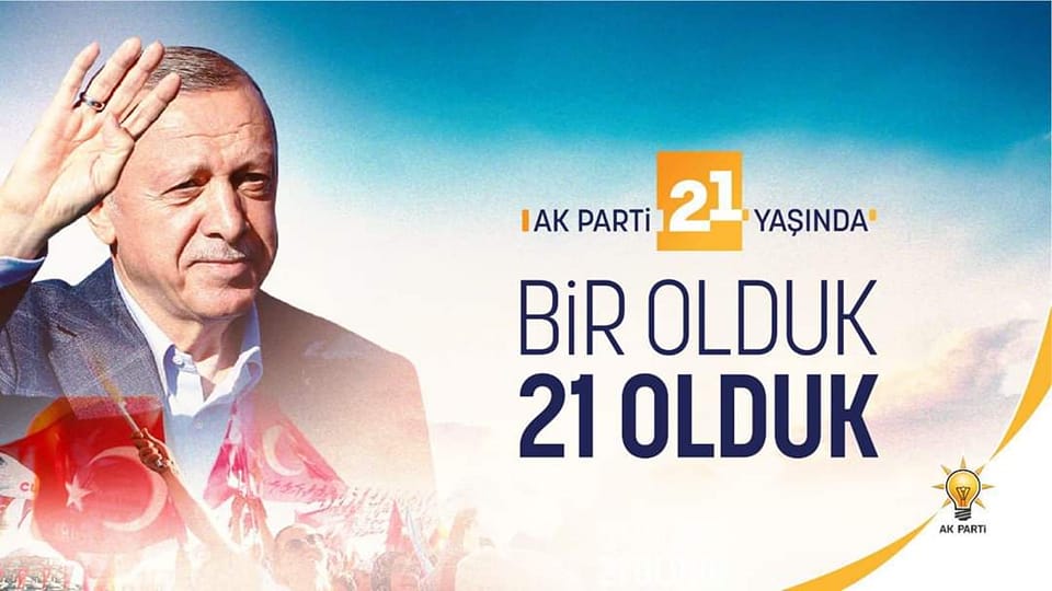 AK Partimizin 21. yaşı kutlu olsun