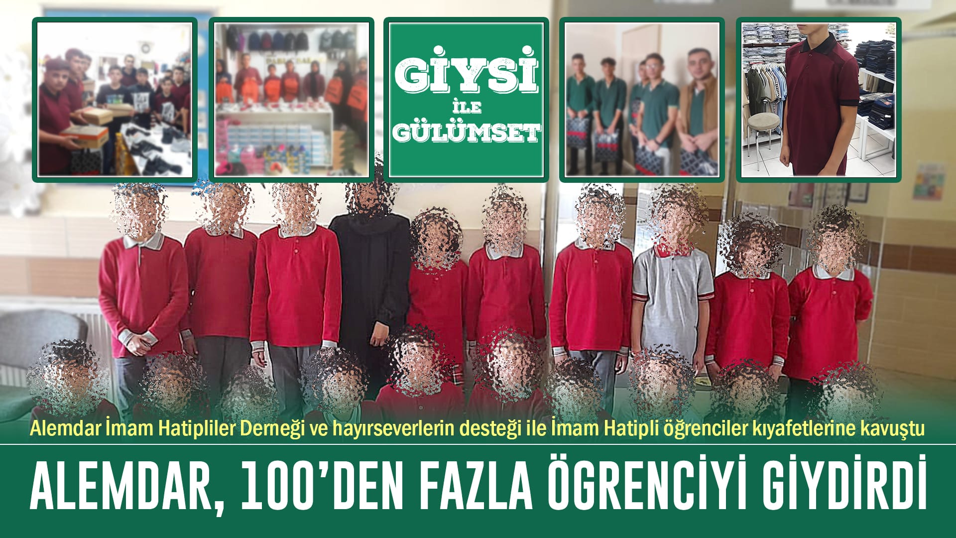 Yüzler, giysi ile gülümsedi