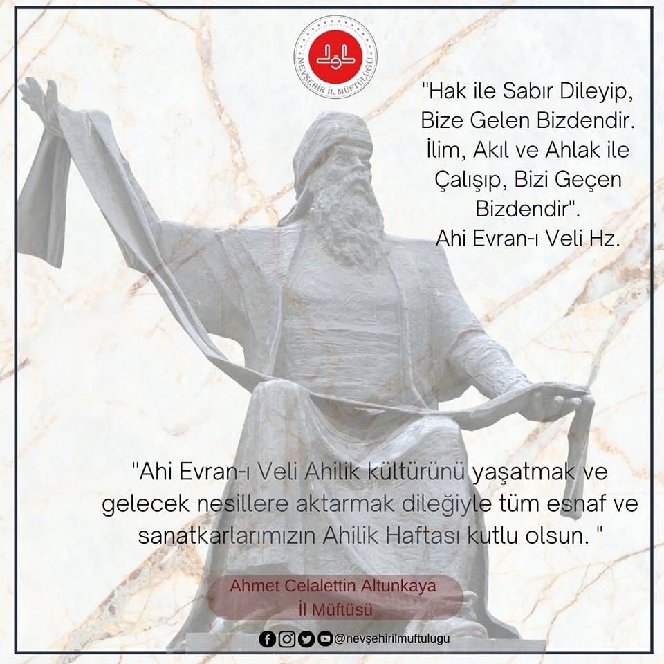 Altunkaya’tan Ahilik haftası mesajı