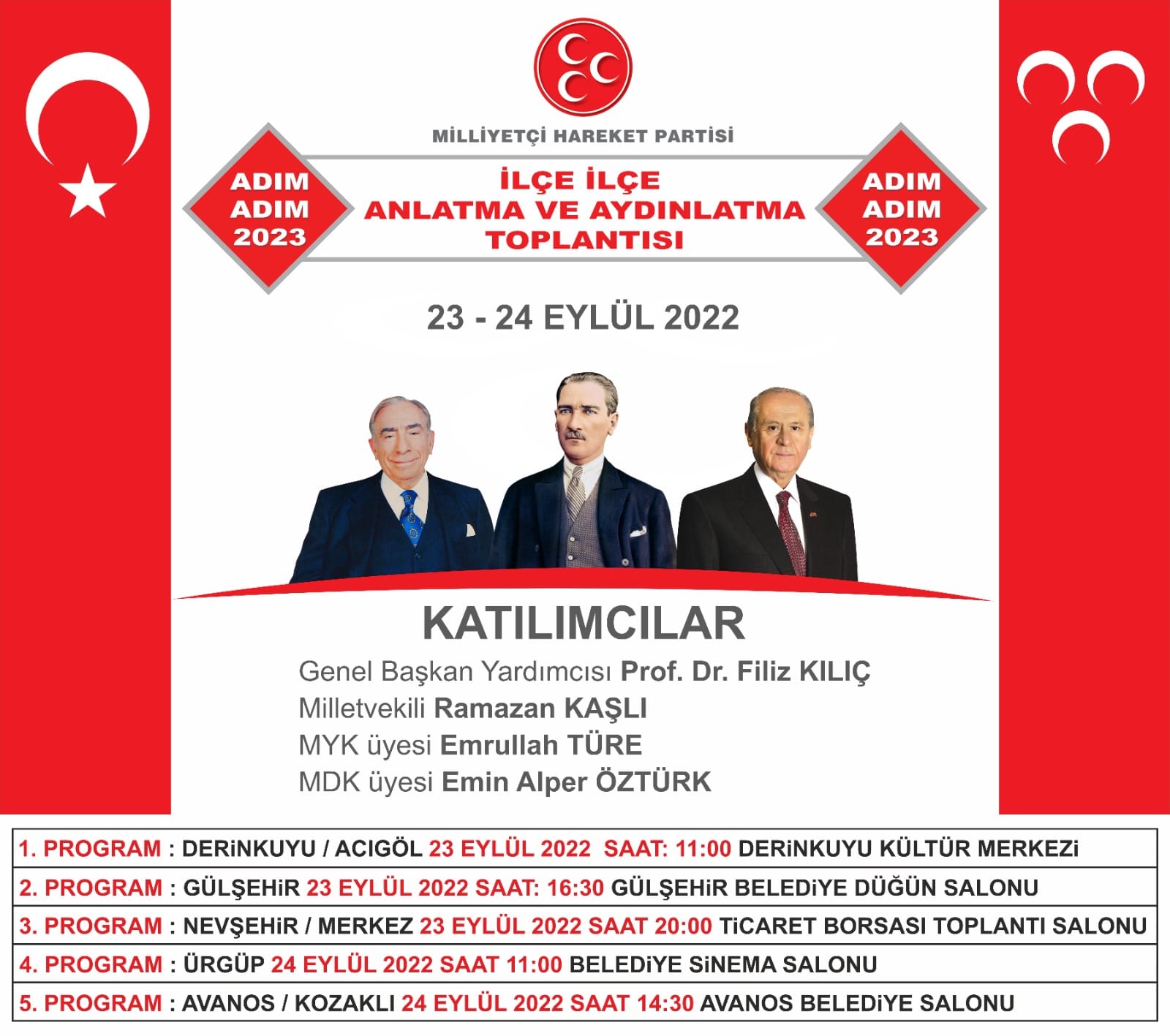 MHP’nin ilçe ilçe anlatma ve aydınlatma toplantıları başlıyor