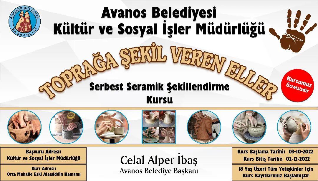 Serbest seramik şekillendirme kursu açılacak