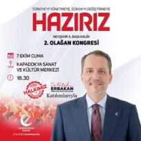 YRP Genel Başkanı Erbakan Nevşehir’e geliyor