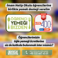Öğrenci yemeği bizden