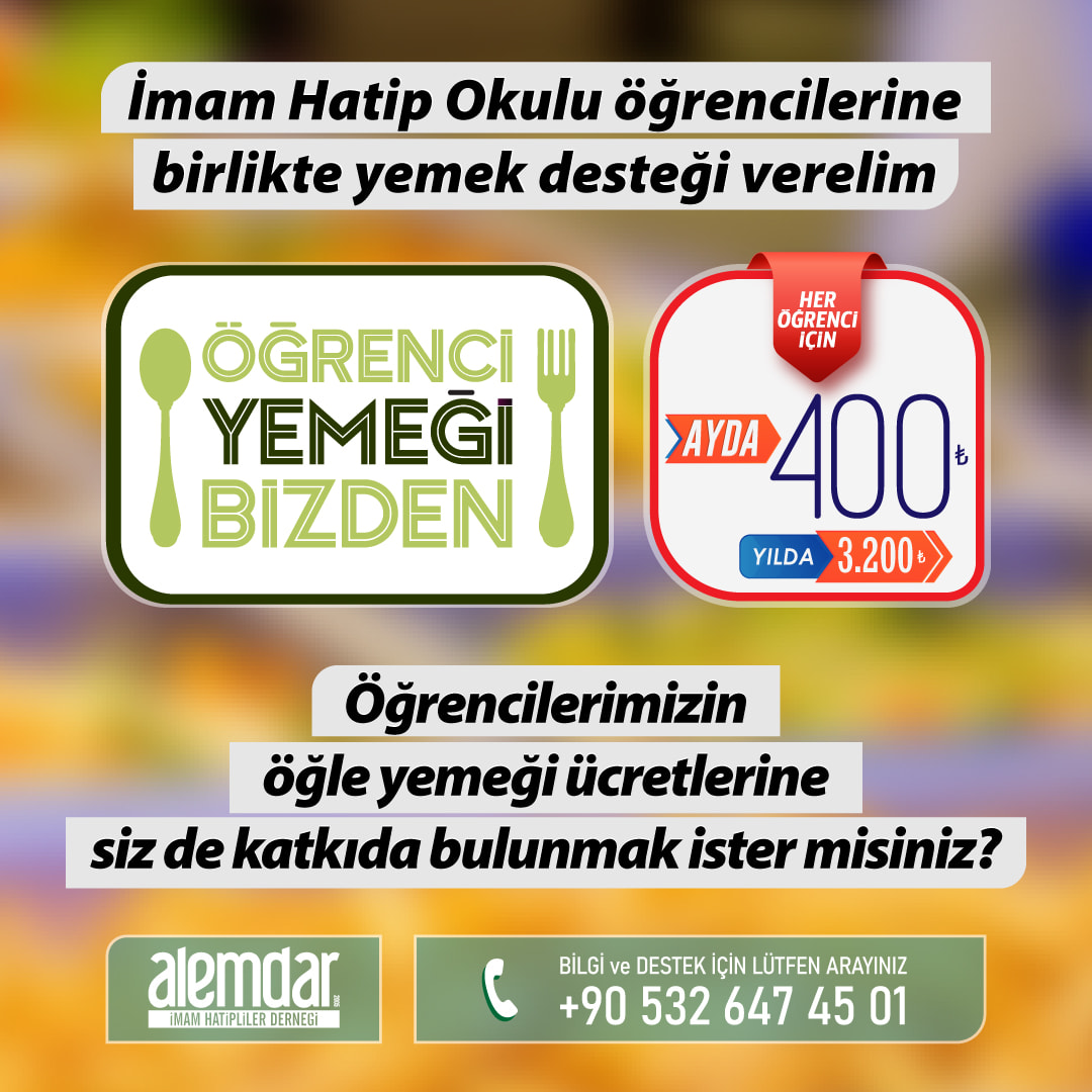 Öğrenci yemeği bizden