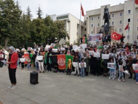 Nevşehir’de Afgan uyruklu sığınmacılardan basın açıklaması