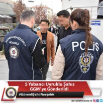 Nevşehir’de 5 yabancı uyruklu şahıs sınır dışı edildi