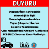 Avanos Belediyesi’nden Duyuru