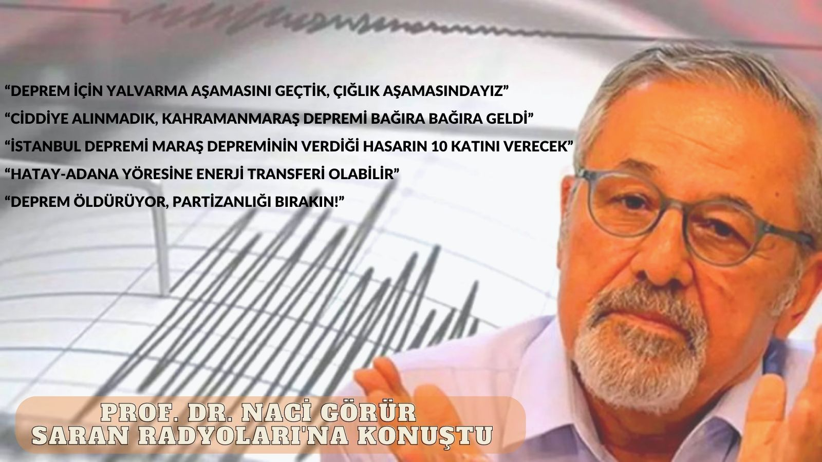 “DEPREM İÇİN YALVARMA AŞAMASINI GEÇTİK, ÇIĞLIK AŞAMASINDAYIZ”