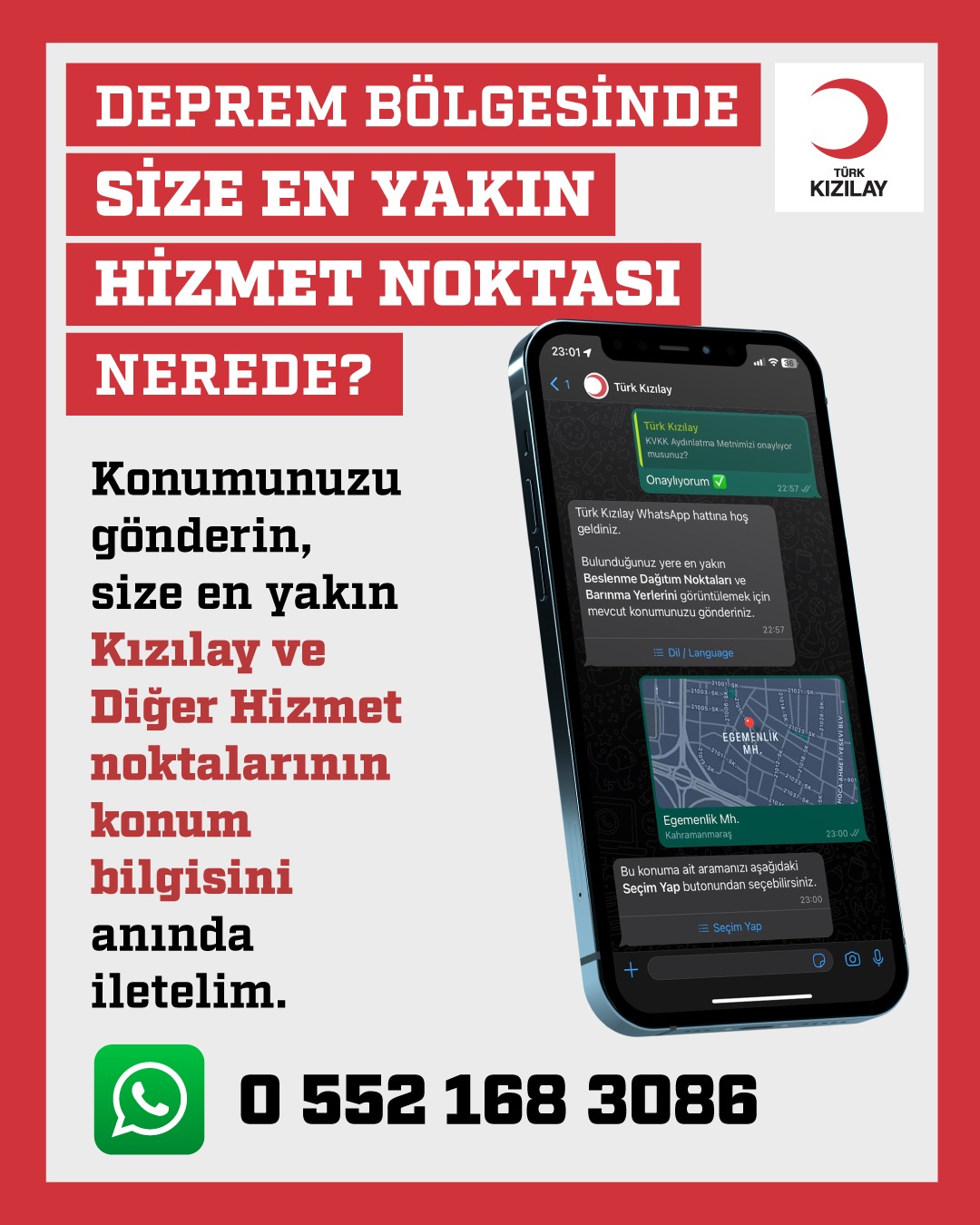 Kızılay’dan “Deprem Bölgesinde En Yakın Kızılay Hizmet Noktası Nerede” Uygulaması