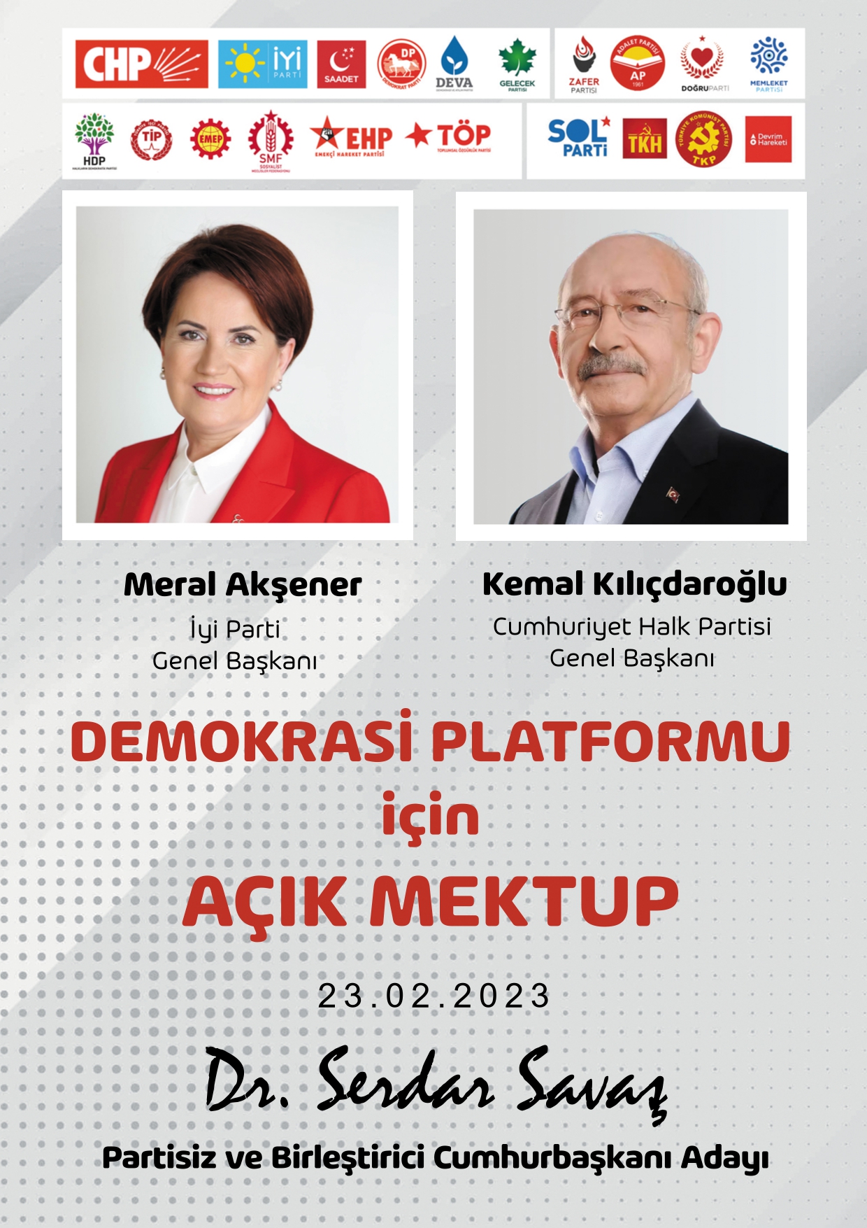 DEMOKRASİ PLATFORMU BİLDİRGESİ