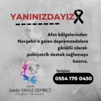 Uzm.Dr.Selda Yavuz Demirci Psikiyatri ve Psikoterapi Merkezi’nden gönüllü psikiyatrik destek