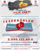 Camilerde toplanan bağışlar AFAD hesabına aktarıldı