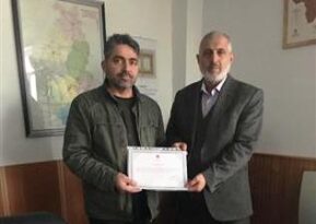 Din görevlisine teşekkür belgesi