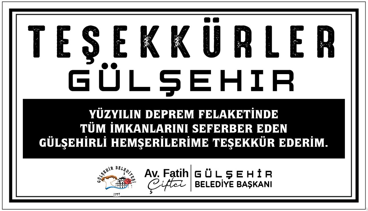 Başkan Çiftçi’den teşekkür