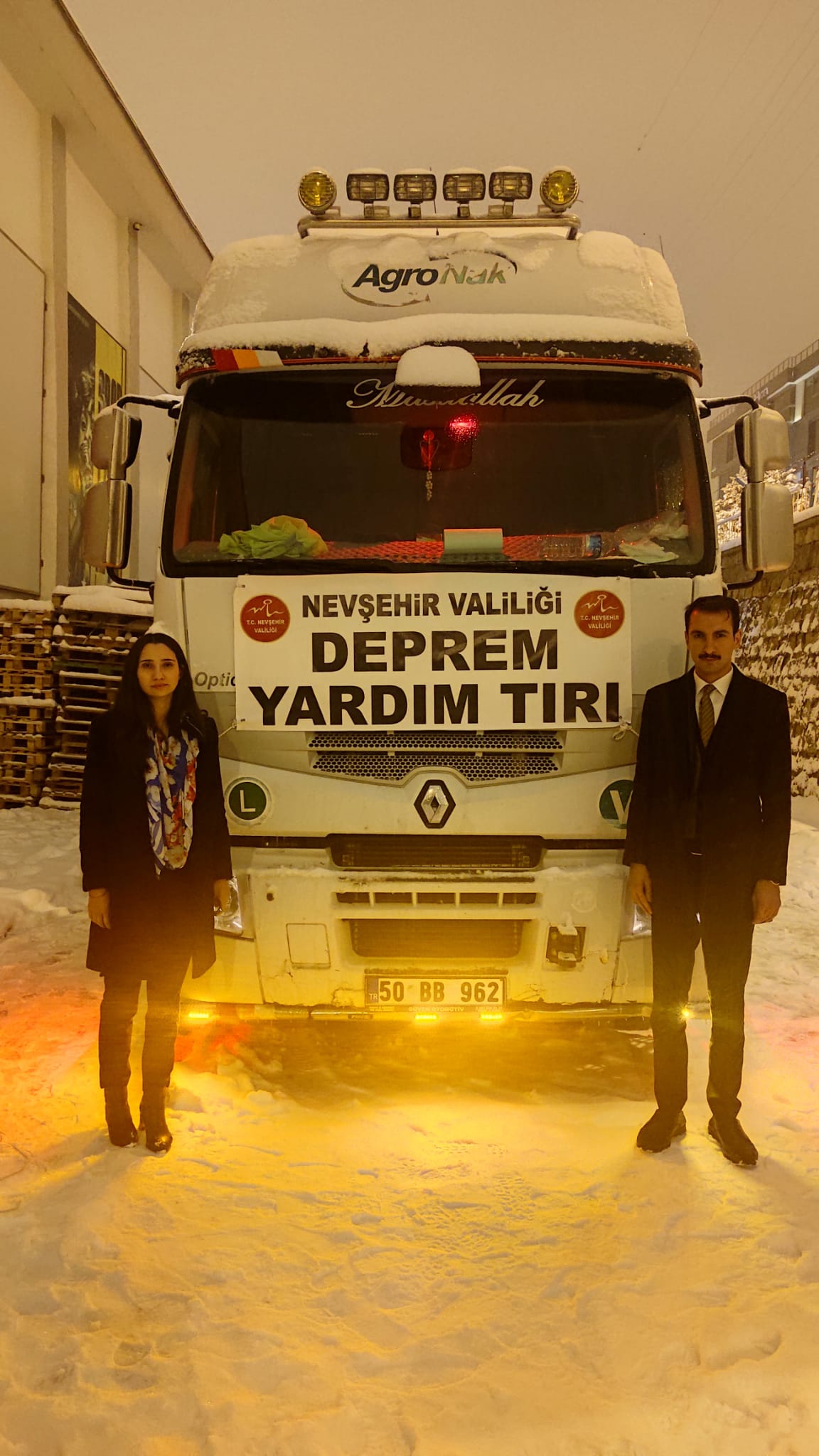 Nevşehir’den 9 Yardım Tırı Deprem Bölgelerine Gönderildi