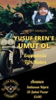Cappadocia Türk Riders Motorsiklet Kulübü Yusuf Eren İçin Avanos’taydı