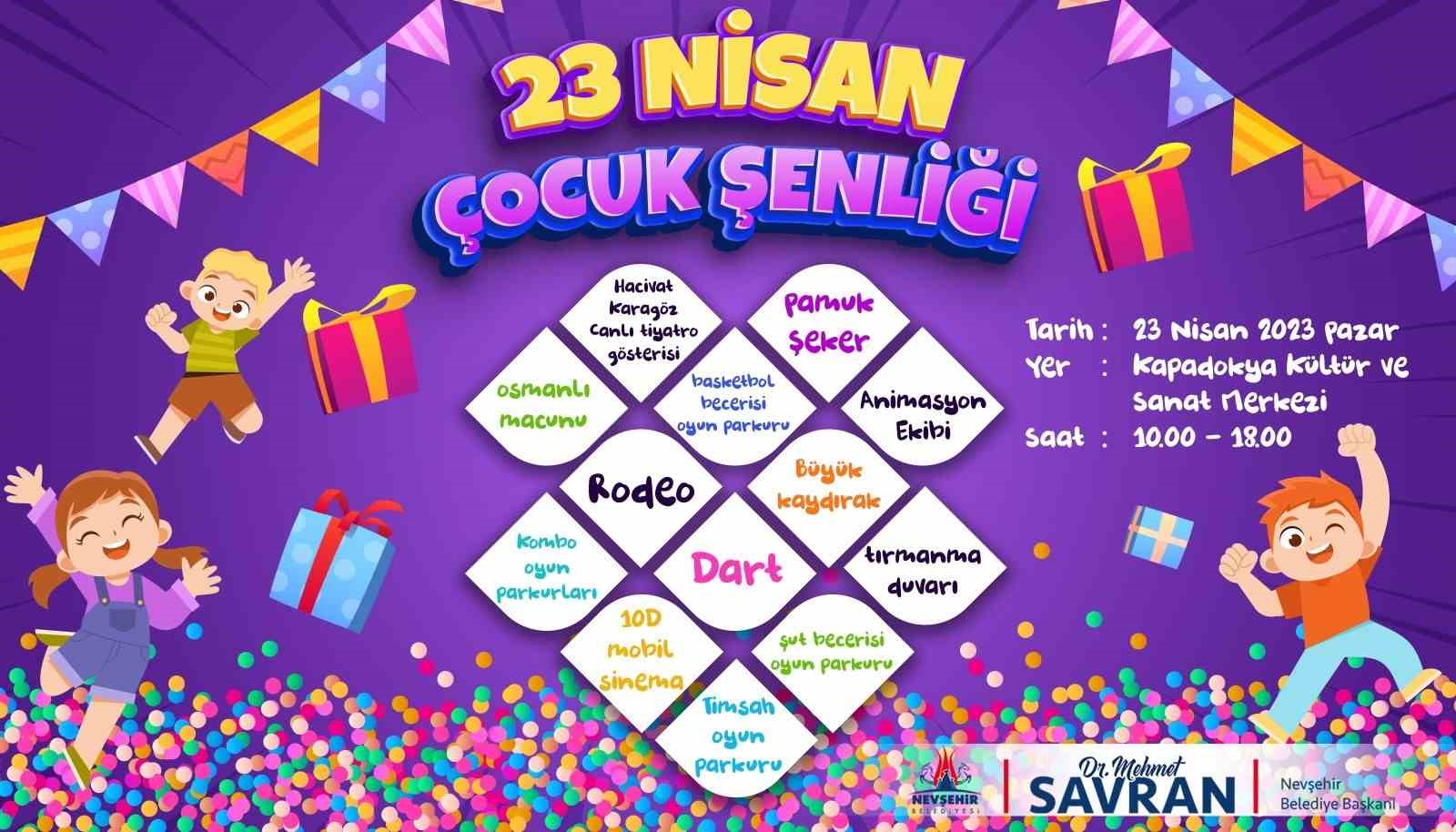 Nevşehir Belediyesi’nden çocuklara 23 Nisan hediyesi