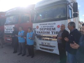 Nevşehir’den deprem bölgesine 3 tır yardım gönderildi