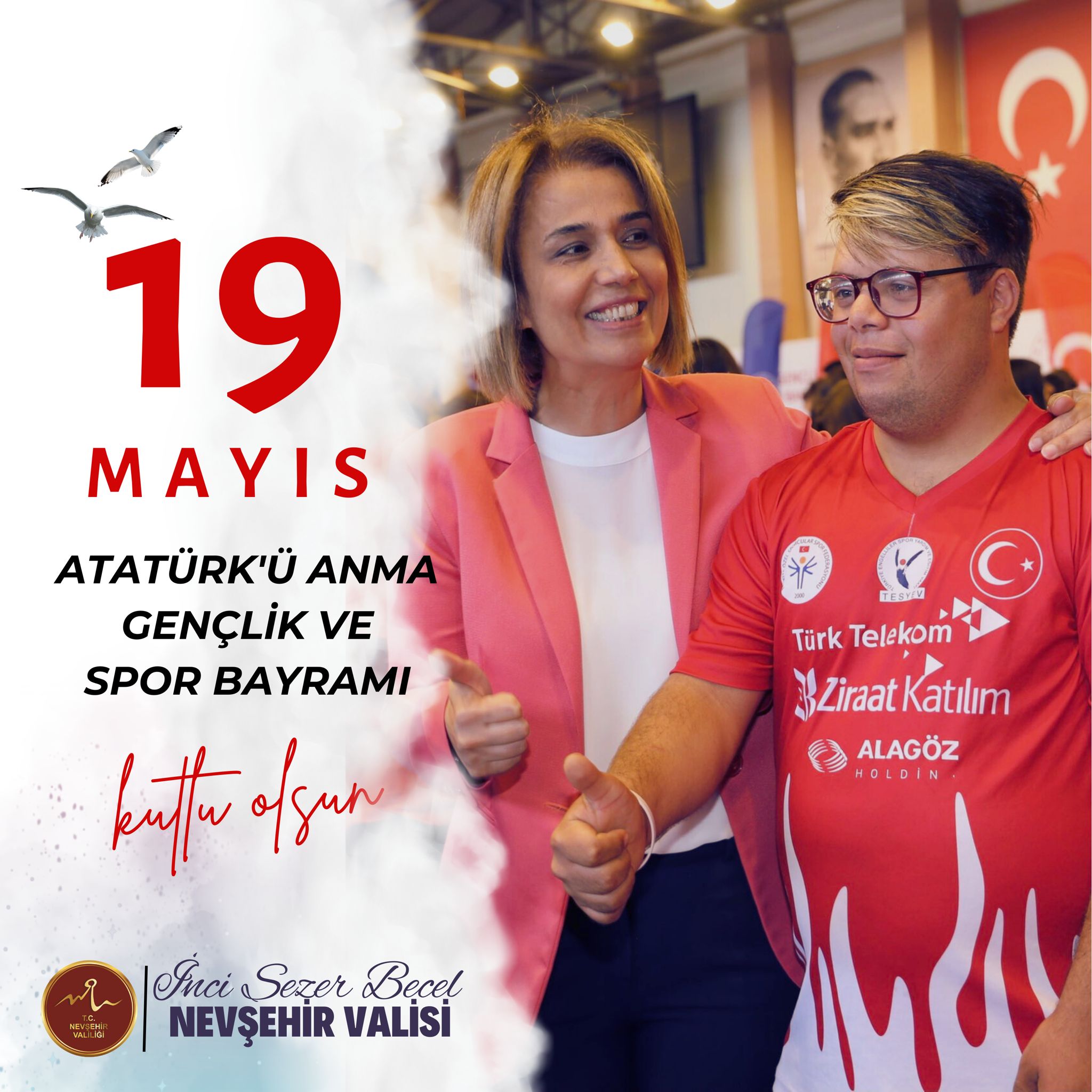 Valimiz İnci Sezer Becel’in 19 Mayıs Atatürk’ü Anma, Gençlik ve Spor Bayramı Mesajı