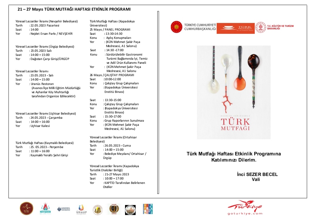 21-27 Mayıs Türk Mutfağı Haftası