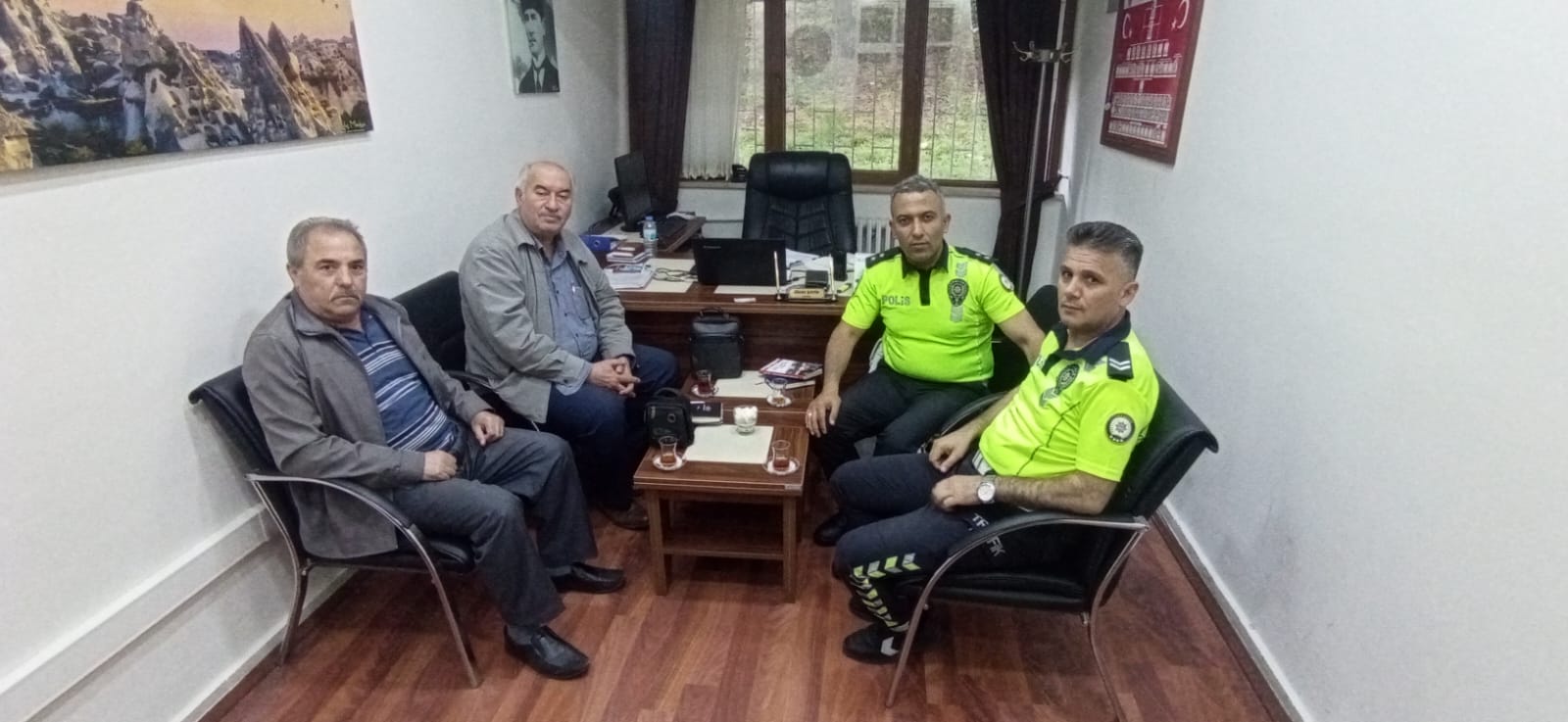 Güneş ve Çetintürk’ten Trafik Şube Müdürlüğüne Ziyaret