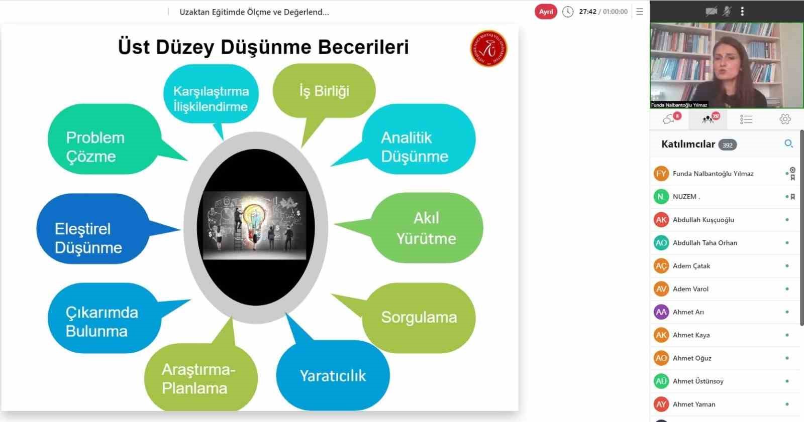NEVÜ’lü akademisyenlere ‘Uzaktan Eğitimde Ölçme ve Değerlendirme’ semineri verildi