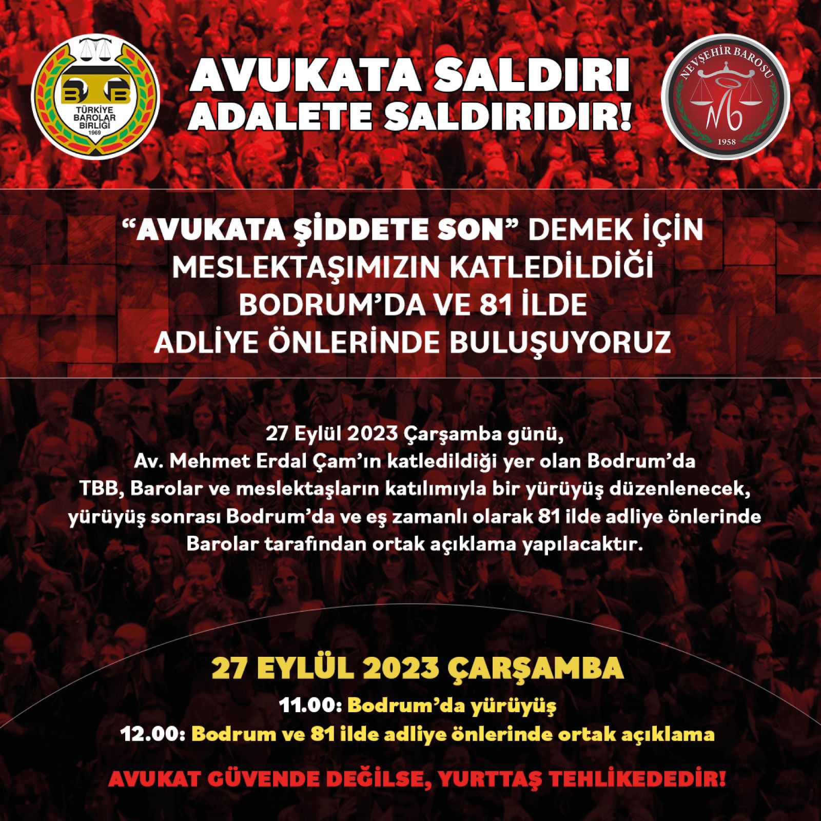 AVUKATA SALDIRI ADALETE SALDIRIDIR!