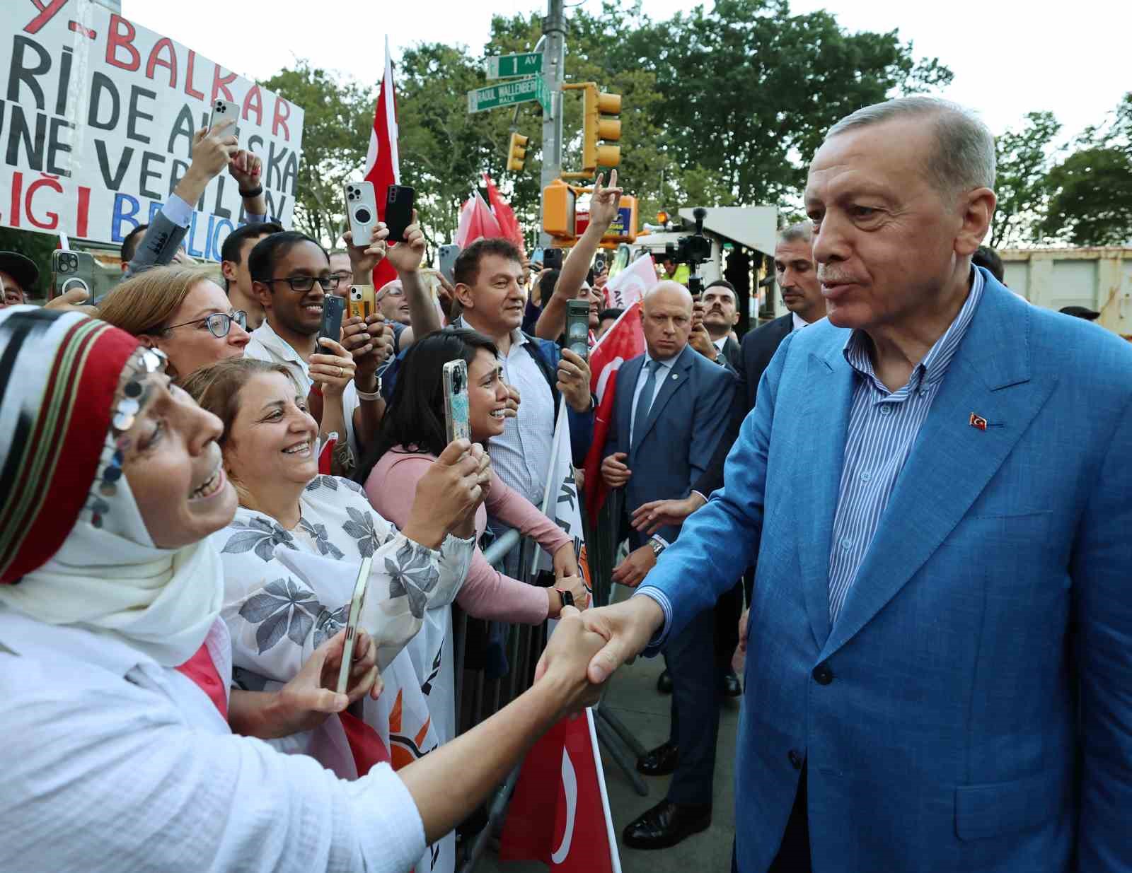 Cumhurbaşkanı Erdoğan’a New York’ta sevgi seli