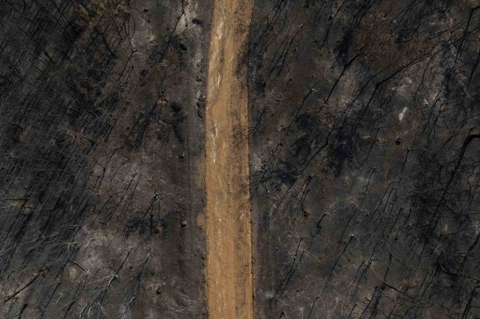 Yunanistan’da yangının yol açtığı tahribat görüntülendi