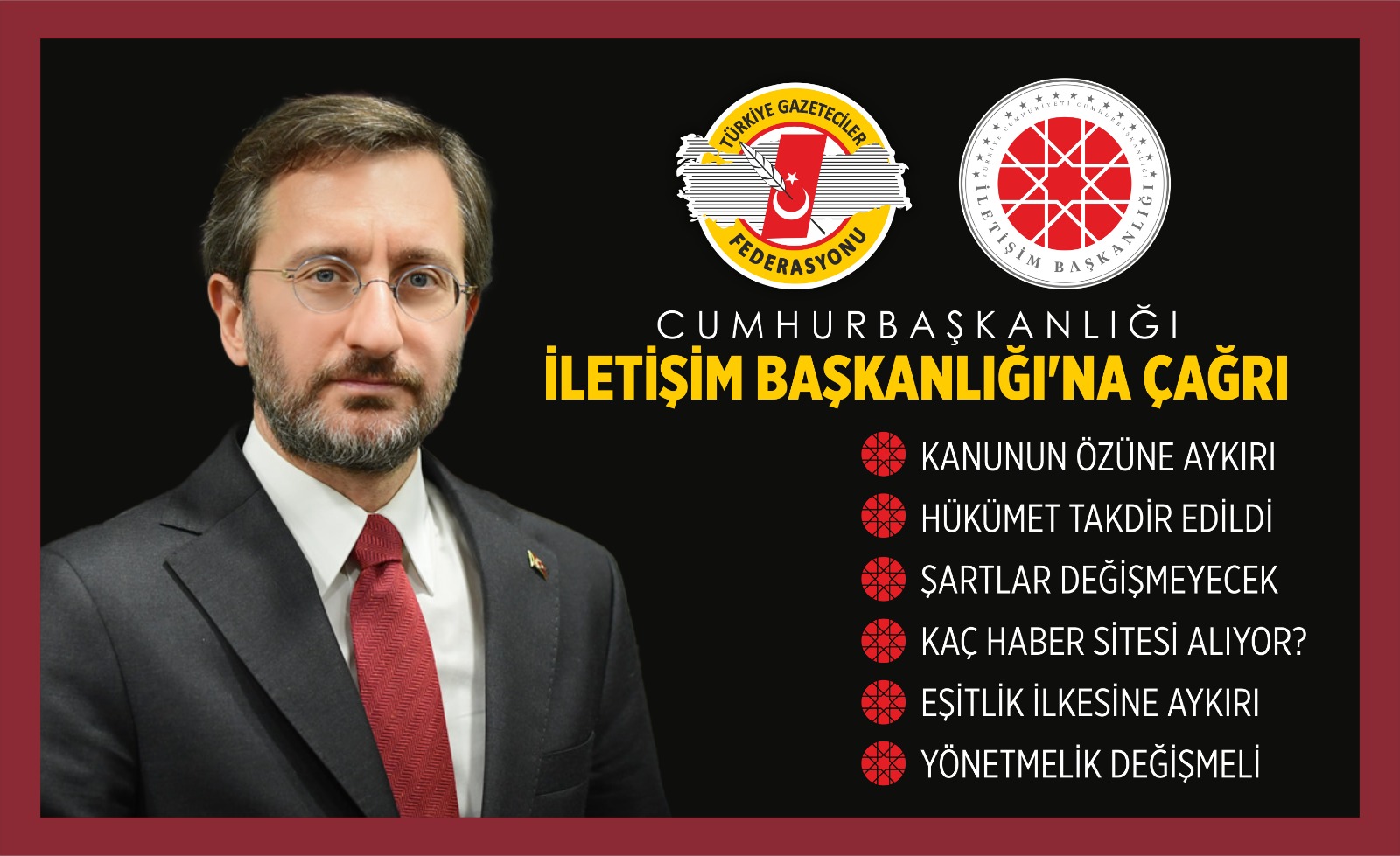 TGF’DEN İLETİŞİM BAŞKANLIĞI’NA ÇAĞRI