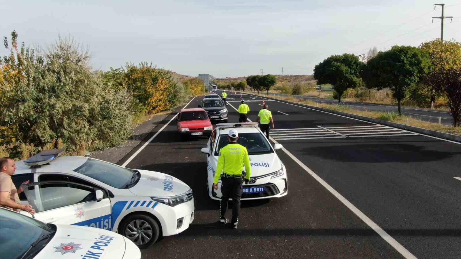 Nevşehir’de drone ile trafik denetimi yapıldı