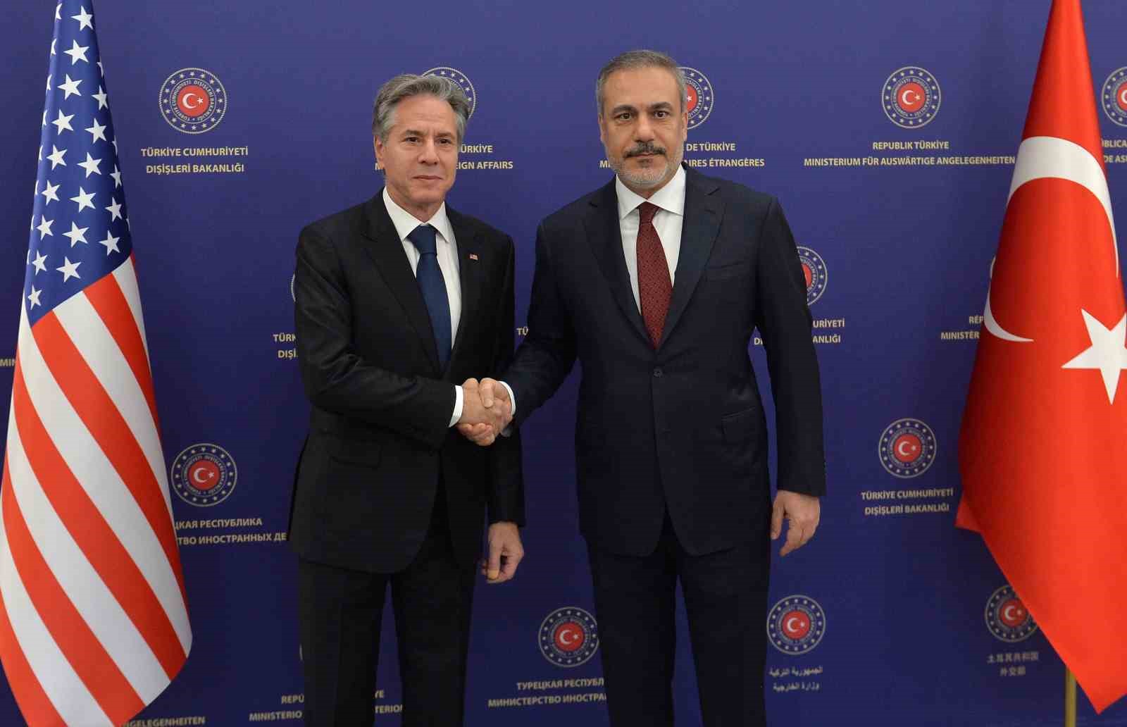 Dışişleri Bakanı Fidan, ABD’li mevkidaşı Blinken ile İsrail-Filistin çatışmasını ele aldı