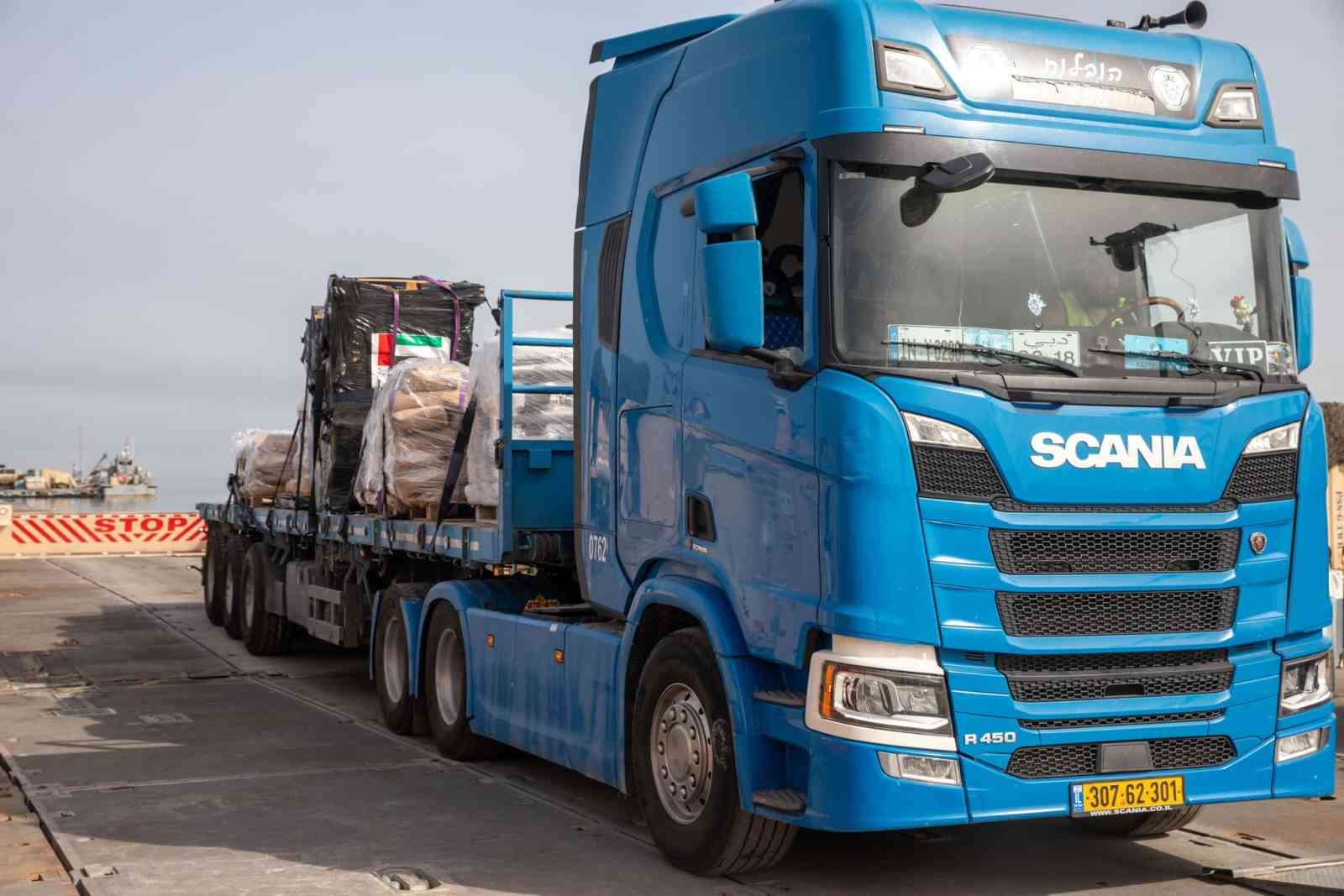 Gazze açıklarındaki geçici iskeleden 569 ton yardım ulaştırıldı