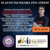  ULUSLARARASI UZAY KONGRESİ’NE DAVET EDİLEN TEK TÜRK ÖĞRENCİ BİLAL SAYIN