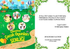 28 Mayıs 2024 tarihinde Nevşehir İl Milli Eğitim Müdürlüğünce düzenlenecek olan Geleneksel Çocuk Oyunları Şenliğine Tüm Halkımız Davetlidir.