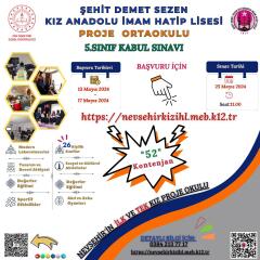 “Şehit Demet Sezen Kız Anadolu İmam Hatip Lisesi’ne Öğrenci Kabul Başvuruları Başlıyor!”