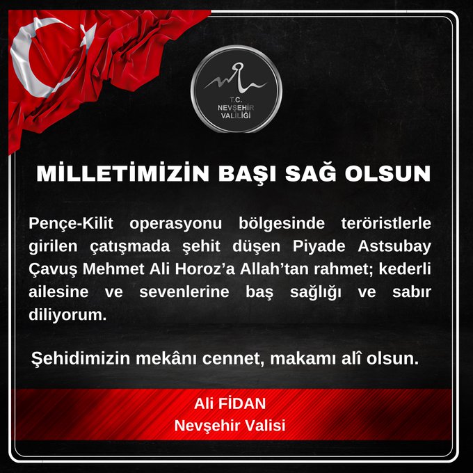 Ali fidan Pençe-Kilit operasyonu şehitleri ile alakalı gönderi yayınladı!