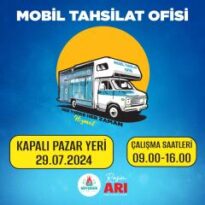 MOBİL TAHSİLAT OFİSİ KAPALI PAZAR YERİ’NDE OLACAK