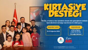 İHTİYAÇ SAHİBİ AİLELERE ‘KIRTASİYE DESTEĞİ’ İÇİN BAŞVURULAR BAŞLADI
