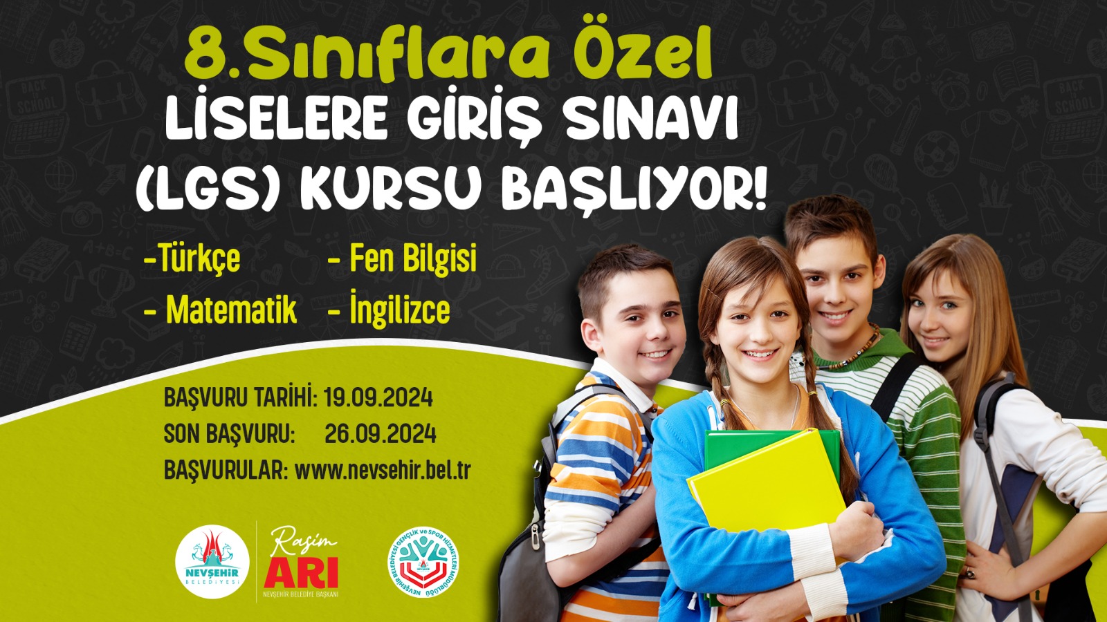 NEVŞEHİR BELEDİYESİ LGS’YE HAZIRLANAN ÖĞRENCİLER İÇİN ÜCRETSİZ HAZIRLIK KURSU DÜZENLİYOR