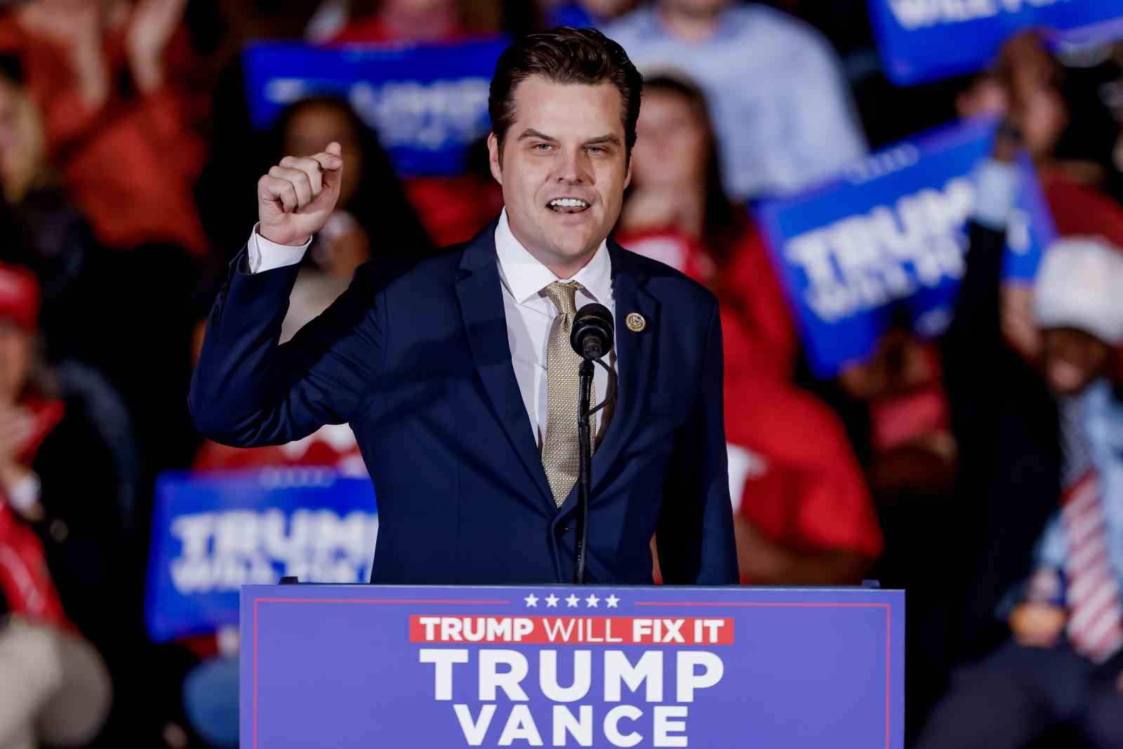 Trump, Adalet Bakanı olarak Matt Gaetz’i aday gösterdi