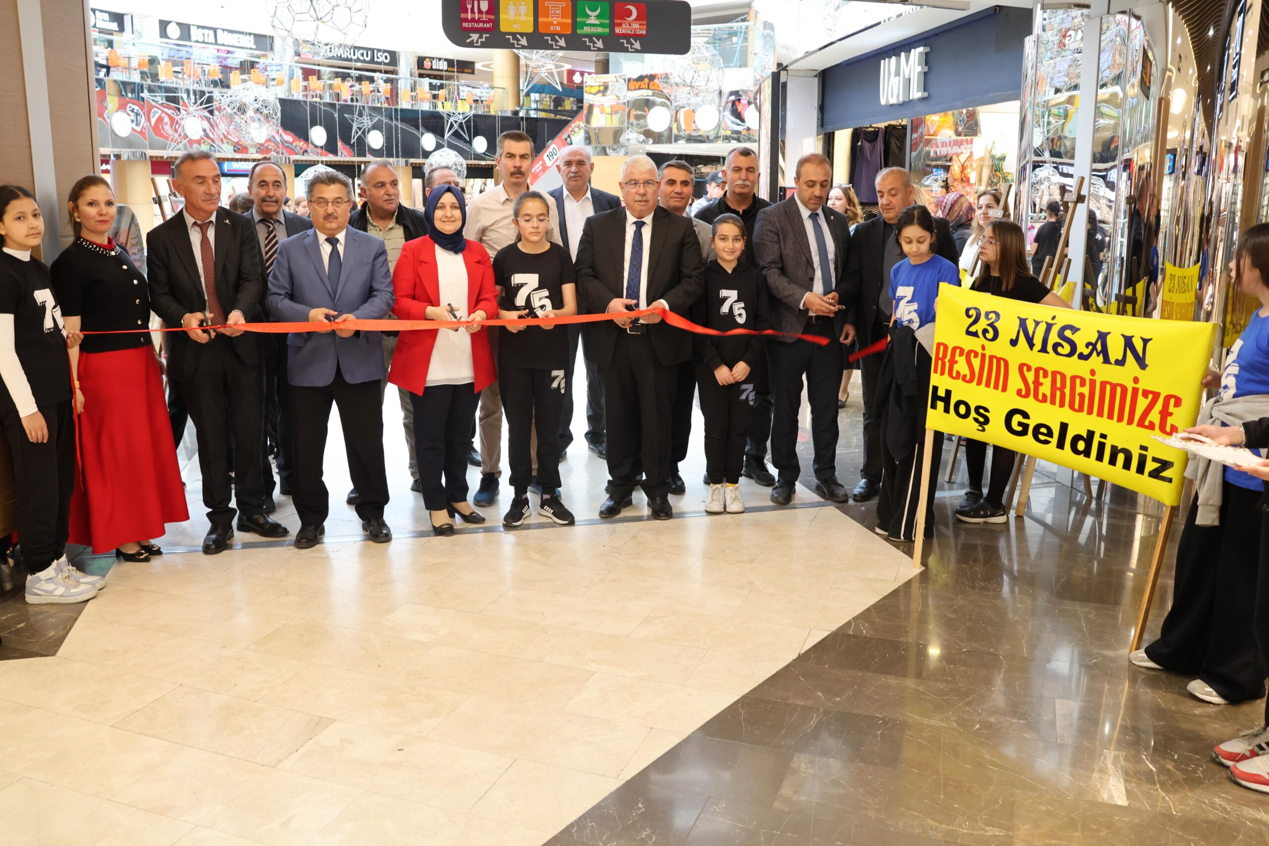 23 NİSAN RESİM SERGİSİ AÇILIŞI GERÇEKLEŞTİRİLDİ