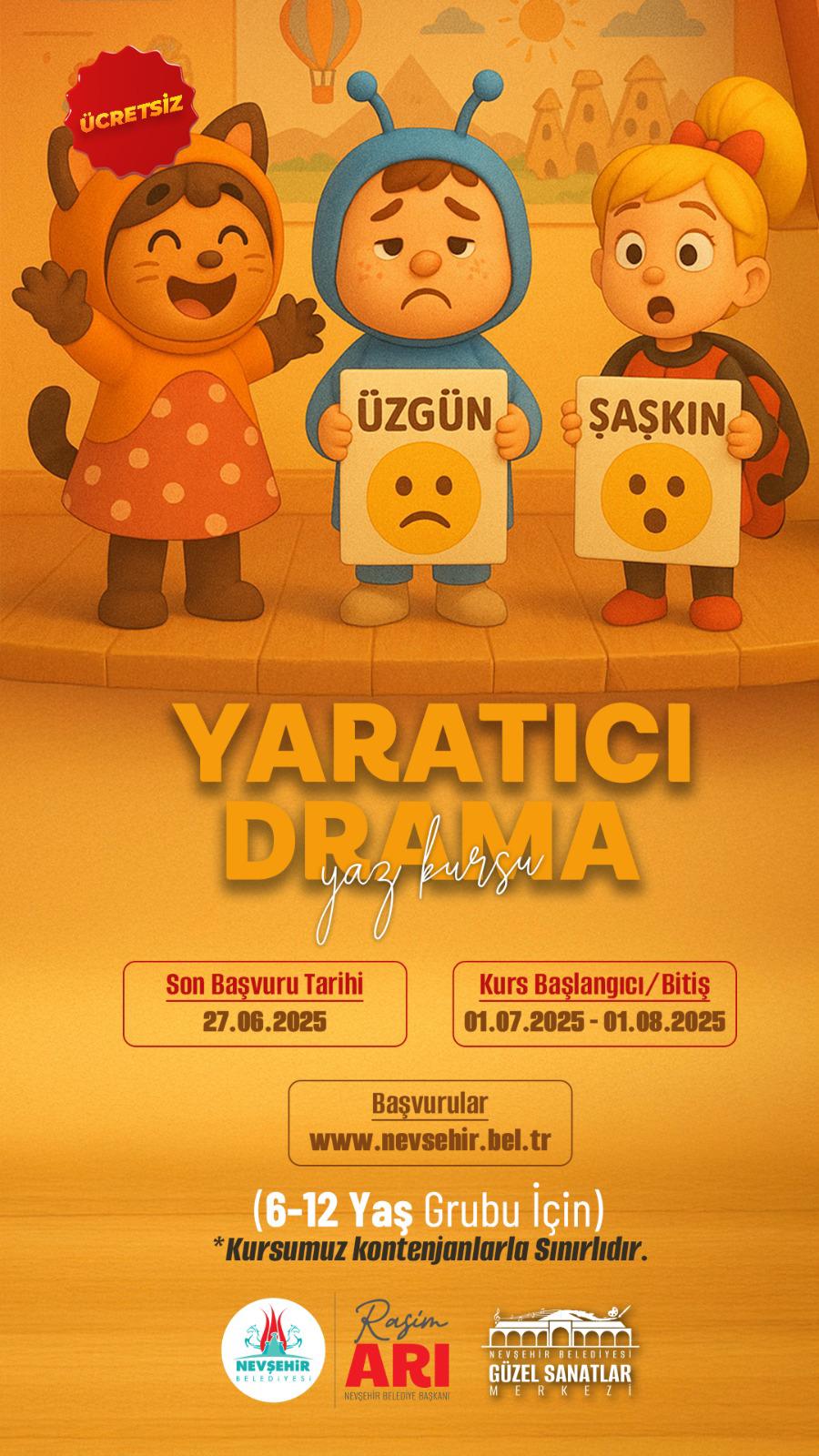Yaratıcı Drama Kursu İçin Kayıtlar Başladı